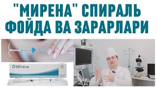 МИРЕНА СПИРАЛИ ФОЙДАЛАРИ, ЗАРАРЛАРИ, КИМЛАРГА КЎРСАТМА, ҚАЧОН МУМКИН ЭМАС, БАФУРЖА МАЪЛУМОТ ИСЧАНОВ