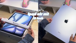 🦋 unboxing the new ipad air m2 13” in blue + accessories + gaming