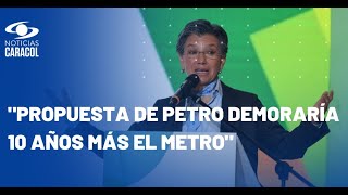 Claudia López pide a organismos de control intervenir en controversia con Petro por metro de Bogotá