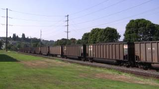 BNSF 6590 Leads A Coal Train @ Old Town Tacoma, WA w Canon HF11