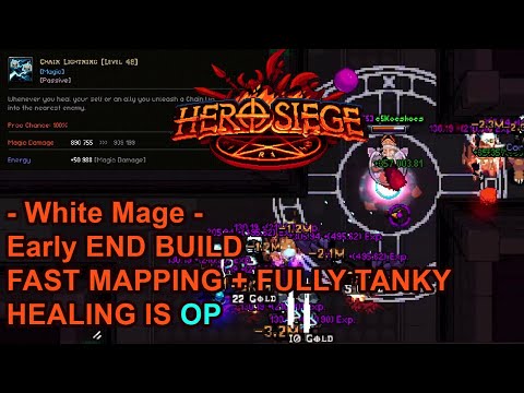 HEALING IS OP !! My White Mage Early END Build [ HERO SIEGE Season 14 ]