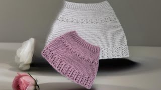 Perfect for summer! | Girls Cotton Skirt Crochet Tutorial | Age 6 mths to 12 years | Easy To Make!