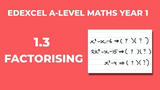 Edexcel A Level Maths: Factorising