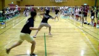 201208 西医体 ダブルス１回戦 山本・大鹿ＶＳ湯浅・赤川（島根） 4-4