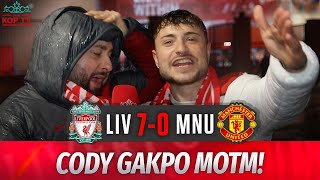 Cody Gakpo MOTM! | Liverpool 7-0 Manchester United | Kristian | Fan Cam