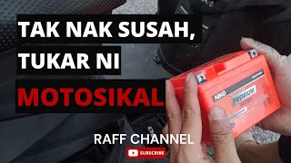 cara tukar battery Honda beat