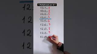 #shorts #multiplicação #doze #matemáticabásica #math.  MULTIPLICAÇÃO POR 12