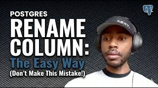 Day 8 PostgreSQL: how to Rename a COLUMN
