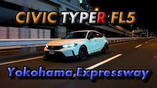 The Civic TypeR just races along the Yokohama Expressway｜4K