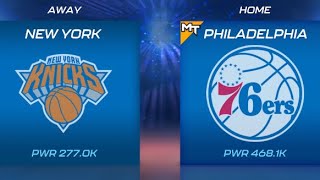 New York Knicks vs Philadelphia 76ers | Garnet Tourneys Round 1 Game 2 | NBA 2K Mobile