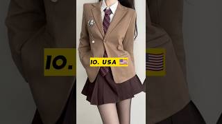 TOP-10 COUNTRIES WITH THE MOST BEAUTIFUL SCHOOL UNIFORMS 😱✨ #shorts #schooluniform