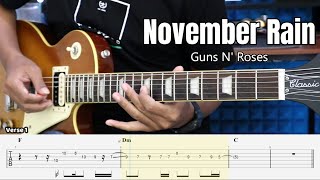 November Rain - Guns N' Roses - Guitar Instrumental Cover + Tab