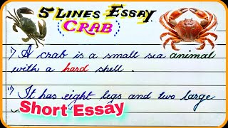 5 lines essay on crab | short essay on crab  in english | five lines on crab | crab essay in english