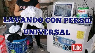 Rutina de lavado con jabón persil universal||En lavadora semi automática #rutinadelavado #limpieza