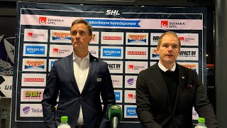 Presskonferens efter Färjestad-Frölunda