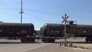 UP 637 YSR62r Florin Flyer Local, Fruitridge Rd. Railroad Crossing, Sacramento CA