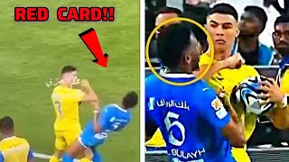 Cristiano Ronaldo ELBOW FIGHT & RED Card vs Al-Hilal 😡😂🔥