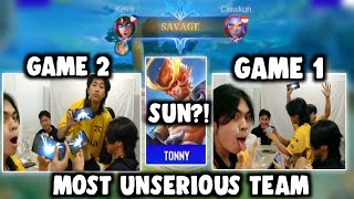 SUN GOLD?!🤨,KELRA SAVAGE!!,MOST UNSERIOUS TEAM!🤣 ONIC PH DESTROYED EVOS. . .