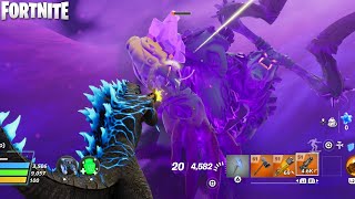 Godzilla vs The Storm King - Fortnite Save The World (4K 60FPS)