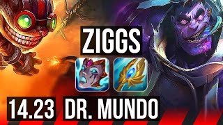 ZIGGS vs DR. MUNDO (TOP) | KR Diamond | 14.23