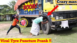 Tyre Puncture Prank With popping Ballons | Watch The Public REACTION With Popping Ballons PRANK |