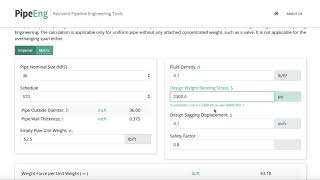 Pipe Support Spacing Calculation