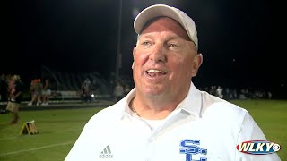 Spencer County's Mike Marksbury discusses team's 43-37 win over Collins