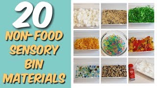 20 Non-Food Sensory Bin Materials