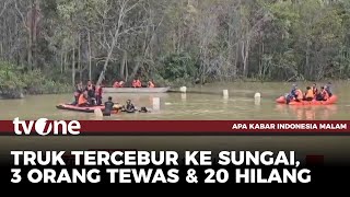 Truk Tercebur Sungai, Petugas Gabungan Masih Lakukan Evakuasi 20 Penumpang | AKIM tvOne