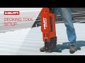 DEMONSTRATION of jobsite and tool setup of the Hilti powder-actuated DX 860