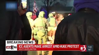Demonstrators arrested during chaotic ICE protest in South Burlington