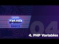 04 - PHP Basics - PHP Variables