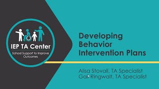 Developing Behavior Intervention Plans