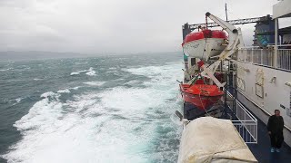 Windy crossing of the Cook Strait Ferry - New Years Eve New Zealand.