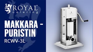 Makkarapuristin RCWV-3L  | Royal Catering | Tuote-esittely