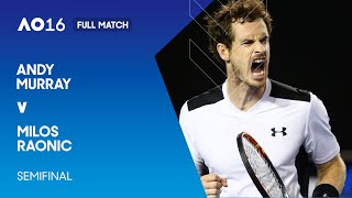 Andy Murray v Milos Raonic Full Match | Australian Open 2016 Semifinal