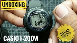 Unboxing Casio F - 200W - Jam tangan digital sporty 200 ribuan