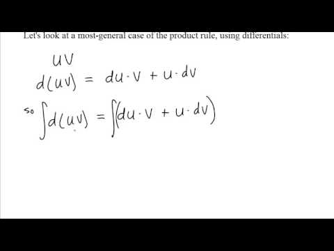 Derivation Of Integration By Parts - YouTube