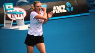Maria Sharapova takes to Rod Laver Arena - Australian Open 2013