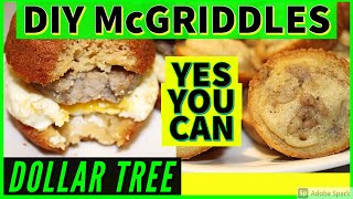 DOLLAR TREE DIY MCGRIDDLES | $2 $3 $4 BREAKFAST IDEAS | EXTREME BUDGET MEALS  |  DOLLAR TREE MEALS