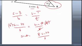 MAP4C U6A2 Sine Law to find Angle