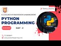 [Day 2]  Python Programming | #pantechelearning #workshop #python
