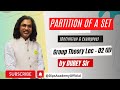 Partition of a Set in Group Theory | Lecture 02 (II) by Dubey Sir | CSIR NET | IIT JAM | GATE