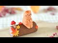 秋の森のねこ練り切り作り方 making of autumn cat nerikiri