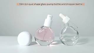 30ml lotion glass pump bottle