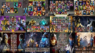 Mortal Kombat Select Screen Evolution MK To MK1 (1992 - 2023)