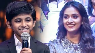 Aarav Ravi’s Cutest And Adorable Speech Made Keerthy Suresh Fall In Love With Him