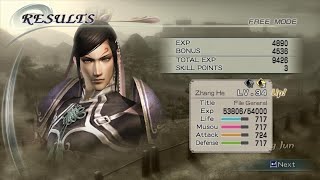 Dynasty Warriors 6 Special - Zhang He - Free Mode - Chaos Difficulty