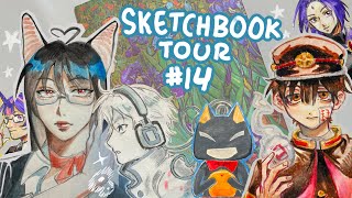 SKETCHBOOK TOUR #14!! ✨🤯 (my brain turned into mush)