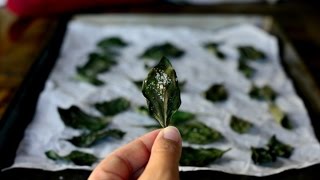 Crispy Baked Basil Chips recipe